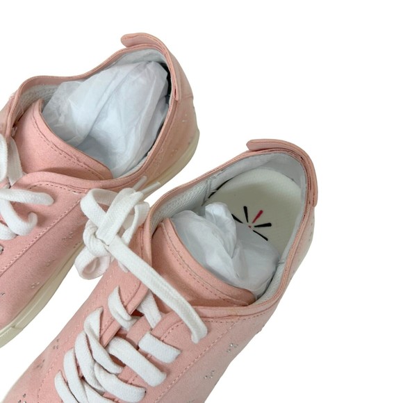Isaac Mizrahi Sneakers ~ 8M Faux Suede Lace Up Crystal Pink Shoes Fashion NEW - Picture 4 of 8